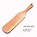 Large natural acacia wood cooking spatula for non-stick pans, measures 33.5cm long - Large Pastry Spatula (04 Style) / 33.5x6.5cm