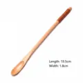 Cuchara de madera para mezclar de mango largo con hilo marrón envuelto para café - Cuchara Agitadora 02 (19.5cm)