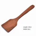 Handcrafted wenge wood spatula turner for non-stick pans, 34cm length and 8cm width - Square Flat Spatula (34x8cm)