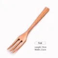 Natural wooden dessert fork for children, 19cm length and 2.5cm width - Beech Fork (Style 06) / 19x2.5cm