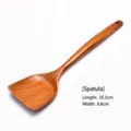 Professional long handle wooden cooking spatula turner measuring 35.5cm by 8.8cm - 35.5cm x 8.8cm