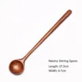 Cucchiaio per mescolare in legno naturale nanmu con manico lungo per cucinare, 27,3 cm - 27.3x4.7cm