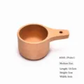 Gobelet doseur en hêtre 80ml pour grains de café et lait en poudre, cuillère moyenne - Cuillère à Mesurer (Style 05)