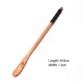 Cuchara de madera de mango largo para postre con cordón negro - Cuchara Agitadora 03 (19.8cm)