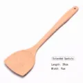 Natural beech wood long handle spatula with 39cm length for non-stick pans kitchen - Extra Long Spatula (08款)