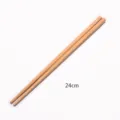 24 cm gecarboniseerde bamboe eetstokjes in minimalistische natuurlijke houtafwerking - Gekarboniseerde Bamboe (24cm)