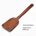 Spatule en bois de teck de style coréen, manche long, 30,5 cm de longueur et 8 cm de large - Spatule Grattoir Coréenne (155702052)