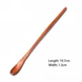 Cuchara de madera ecológica de mango largo para mezclar café y miel, de 19,7 cm - Cuchara Agitadora 04 (19.7cm)