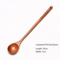 Cucchiaio professionale in legno a manico lungo 33cm per mescolare e cucinare pietanze - 33x5.0cm