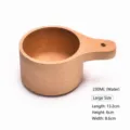 Verre doseur artisanal en bois de hêtre pour café et lait en poudre, taille 230ml - Cuillère à Mesurer (Style 07)