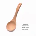 Natural beech wood small curved spoon with 18cm length and ergonomic long handle design - Japanese Small Curved Spoon (10款)