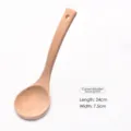 Handcrafted natural beech wood curved soup spoon with 24cm length and 7.5cm width - Curved Soup Spoon (11款)