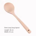 Beech wood long handle soup spoon with 36cm length for non-stick cookware - Extra Long Soup Spoon (13款)