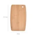 Rectangular small bamboo cutting board for baby food and fruit, size 24.5cm x 15cm - Single Piece / Rectangular Style (24.5x15cm)