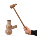 Wenge wood meridian massage hammer with gourd head for back and leg acupoint tapping - Gourd Shape