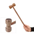 Handheld wenge wood massage hammer with long handle for meridian tapping - Auction Hammer Shape
