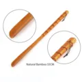 Natural bamboo knot textured wooden shoehorn with 55cm extra long handle and hanging loop - Schima Bamboo Joint (55cm)
