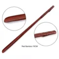 Long 70cm reddish brown wooden shoehorn with elegant bamboo knot design and hanging cord - Red Schima Bamboo Joint (70cm)