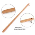 Handcrafted 70cm beech wood shoehorn featuring a straight handle and durable hanging loop - Beech Straight Handle (70cm)