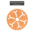 Minimalist small snowflake pattern hollow wooden insulation coaster, 9.5x9.5cm size - Snowflake / S