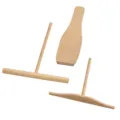Natural bamboo pancake spreader and scraper set for making homemade crepes at home - 3-Piece Pancake Tool Set