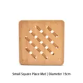 Small square hollow bamboo heat insulation mat, size 15x15cm - Small Square Mat 15cm