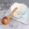 Long-handle natural wooden soup ladle for household cooking, Japanese style ladle - Multifunctional Water Ladle