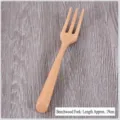 Gabel aus natürlichem Buchenholz für Reisen oder den Hausgebrauch, 19 cm Länge - Buchenholz Dreieckige Gabel