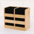 Bamboo chopstick holder multi-compartment cutlery storage box kitchen organizer stand. - Multifunctional Chopstick Holder (Style A)