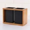 Bamboo chopstick holder double grid cutlery storage box draining rack kitchen utensil organizer - Multifunctional Chopstick Holder (Style B)