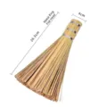 Cepillo de limpieza tradicional de bambú para wok con cabeza plana reforzada, 26.5cm - Cabeza Plana Anillo de Hierro Mediano