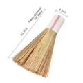 Cepillo tradicional de bambú para ollas con funda de tela blanca para limpieza de cocina - Funda de Tela Cabeza Plana