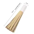 Cepillo de bambú tradicional para ollas, 30cm, con funda de tela circular de 4cm. - Funda de Tela Redonda