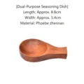 Japanische Art Nanmu Holz Dual-Purpose Gewürzschale und Stäbchenhalter für Zuhause - Duale Saucenschale (ZJ-1628)