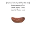 Japanische minimalistische Stäbchenablage aus Phoebe-Holz in feiner Fischform - Barren-Fischform (ZJ-1628)