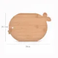 Eco-friendly fish-shaped bamboo cutting board for baby food supplement and fruit - Single Piece / Fish Shaped Style (28x18.5cm)