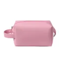 Grote roze waterdichte make-uptas van PU-leer met handvat voor reisopslag en make-up - L / Roze
