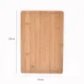 Rectangular solid bamboo cutting board 28x19cm for kitchen food prep and fruits - Single Piece / Large Rectangular Style (28x19cm)