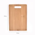 Sustainable natural bamboo cutting board with handle cutout 28x19cm for kitchen food prep - Single Piece / Large Style With Handle (28x19cm)