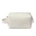 Draagbare witte waterdichte PU-lederen toilettas met grote capaciteit voor op reis - L / Broken Wit