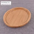 Vassoio ovale grande in bambù premium per servire con finitura a grana naturale - Grande (39.5x29.5x2cm)