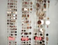 Rose gold mirror sequin curtain string 2+2 3+2 5+3 variant for wedding backdrop decoration - 5+3cm / 10 Strips (1m Length) / Champagne