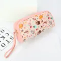 Astuccio rosa con stampa a cartoni animati, cerniera e cinturino da polso - Rosa / 21*8*11cm