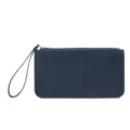 Pochette minimalista in pelle PU blu scuro con cinturino per cosmetici e cellulari - 20.5*1.5*11.5cm / Blu