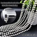 8mm white faux pearl bead chain roll for handcrafting DIY wedding decor and jewelry - 8mm Pearl Chain (500g Pack) / Off White