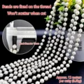Close-up detail of 10mm off-white faux pearl bead chain for DIY wedding decoration - 10mm Pearl Chain (500g Pack) / Off White