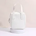 Borsa cosmetica portatile minimalista in PU bianco impermeabile per viaggi e organizzazione - Stile Portatile (9098) / Bianco