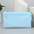 Minimalistische lichtblauwe PU-leren crossbody telefoontas met stijlvolle Saffiano-textuur - 20x3.5x12cm / Hemelsblauw