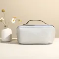 Minimalistische zilveren PU lederen reismake-uptas - 24x11x11cm / Zilver