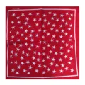 Bandana de algodón rojo con estrellas blancas para estilo hip hop y baile callejero. - 55x55cm / Estrellas Blancas sobre Rojo